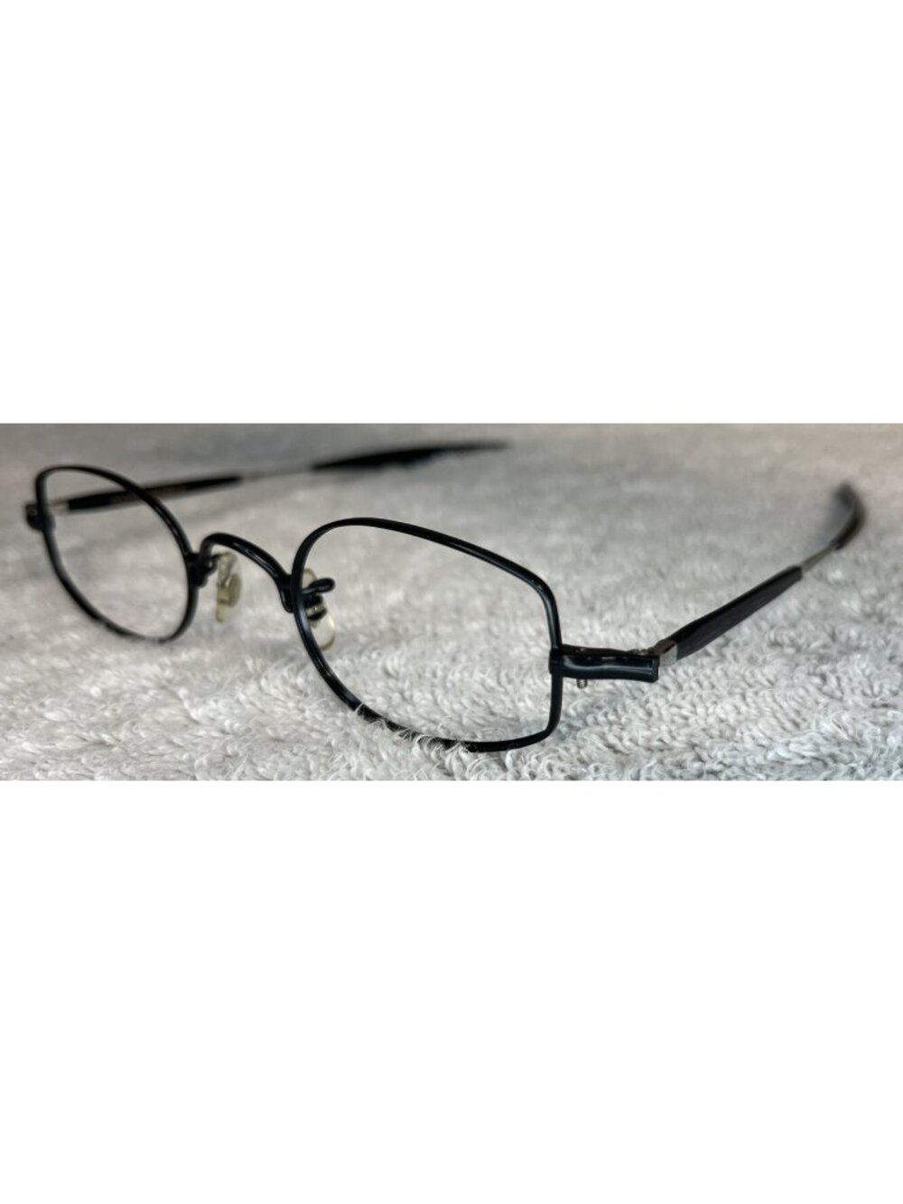Clayton Franklin 520 Thin Metal Black Oval Eyeglasses Frames Japan 45-23-144